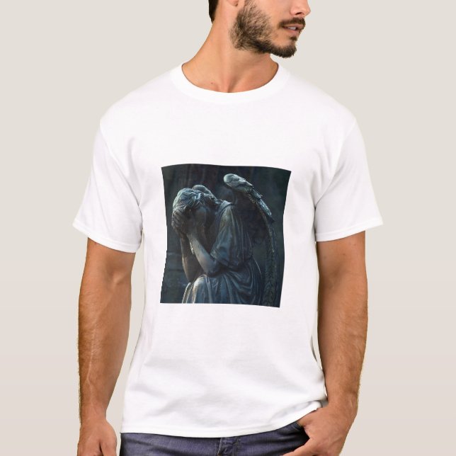 T-shirt Angel en pierre de pleur foncé (Devant)