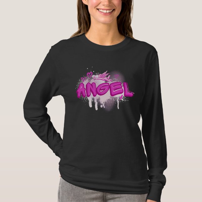T-shirt Angel y2k Aesthetic 2000s Millennial Nostalgia Pin (Devant)