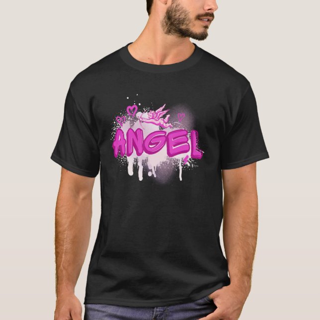 T-shirt Angel y2k Aesthetic 2000s Millennial Nostalgia Pin (Devant)