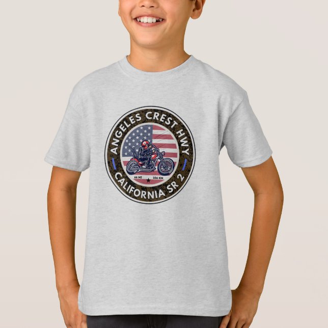 T-shirt Angeles Crest Highway California State Route cadea (Devant)