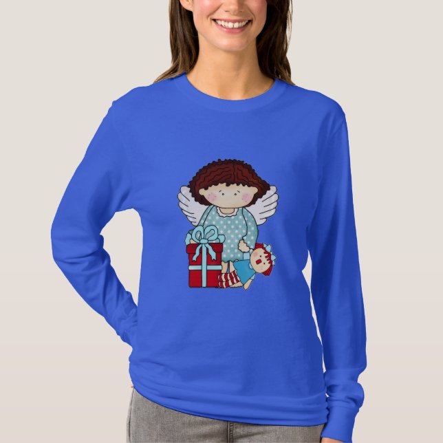 T-shirt Angelica aime Noël Poupée Chemise de Vacances (Devant)
