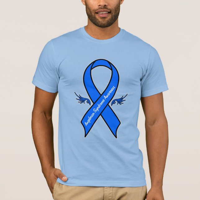 T-shirt Angelman Syndrome Sensibilisation Ruban Angel aile (Devant)