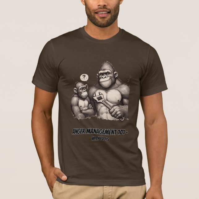 T-shirt Anger Management 101 – Funny Gorilla Dad Mechanic  (Devant)