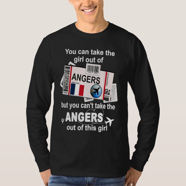 T-shirt Angers Boarding Pass  Angers Girl  Angers (Devant)