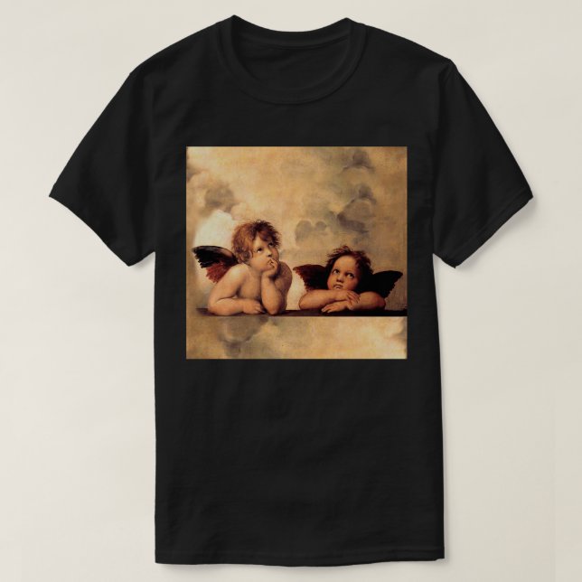 T-shirt Anges Cadeau Raphael Cupid Cherubs Art Valentine A (Design devant)