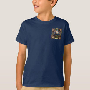 T-shirt Anges de Noël victoriens Bleu Noël Art Vintage