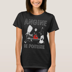 T-shirt Angine de Poitrine Humour Sombre Médical