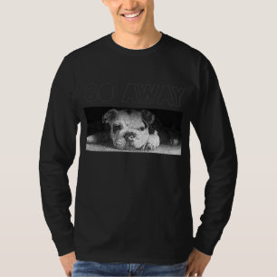 T-shirt Anglais Bulldog Chiot Distances Sociales S'Éloigne
