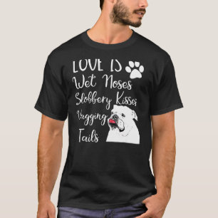 T-shirt Anglais Bulldog Maman Papa Dessin Chien Amateur