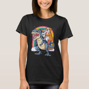 T-shirt Anglais Bulldog Unicorn équitation Dinosaur rex Ho