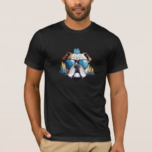 T-shirt Anglais Bulldog Vector Art Animal Modern Urban Pet