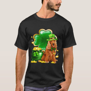 T-shirt Anglais Cocker Espagnol Shamrock Irlandais Saint P