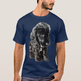 T-shirt Anglais Cocker Spaniel Black Chien Chien Chien Chi