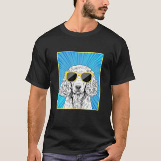 T-shirt Anglais Cocker Spaniel Portrait Pop Art Chien Avec