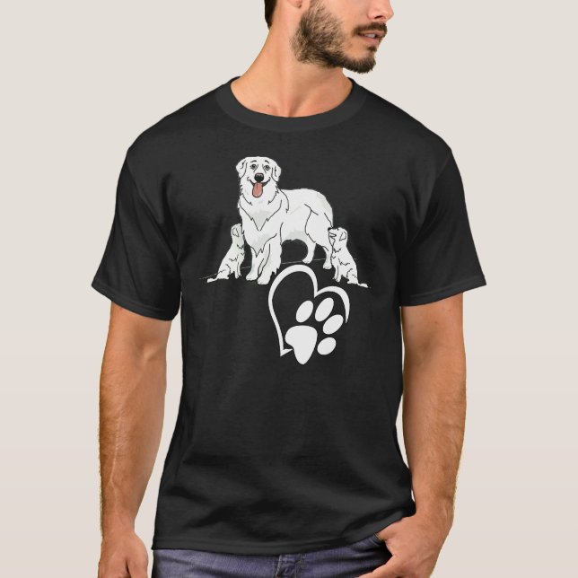 T-shirt Anglais Cream Golden Retriever (Devant)