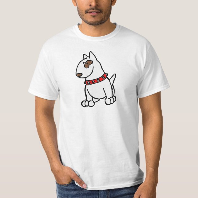 T-shirt anglais de bande dessinée de bull-terrier (Devant)