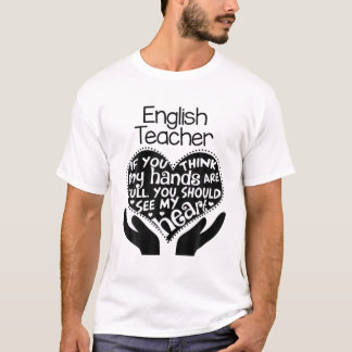 T-shirt Anglais ELA ELAR Enseignant T Coeur Mains École Ca