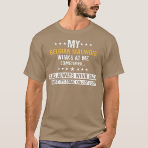 T-shirt Anglais Malinois Funny Chien Amant Puppy Animateur