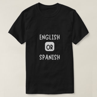 T-shirt anglais ou espagnol