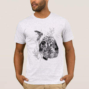 T-shirt Anglais Setter, Chasse à la bécasse