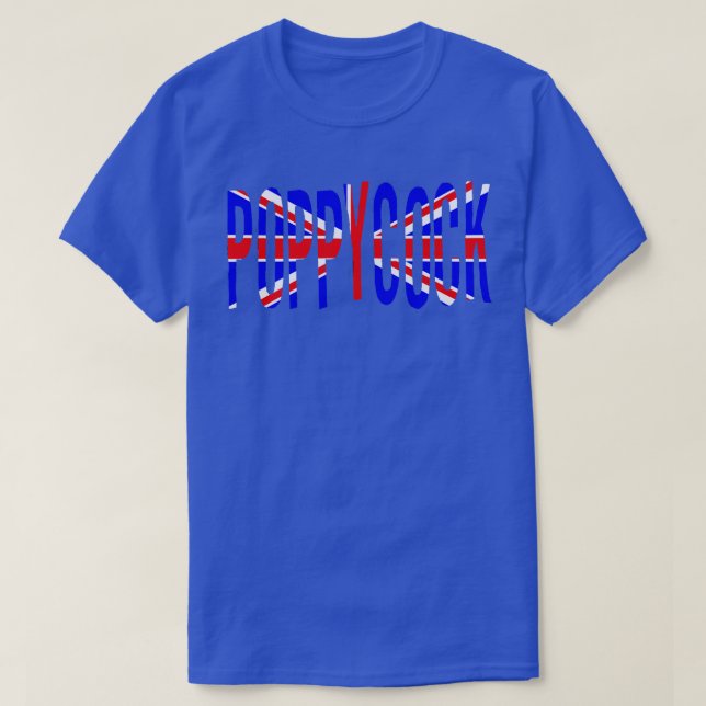 T-shirt Anglais Slang Poppycock (Design devant)