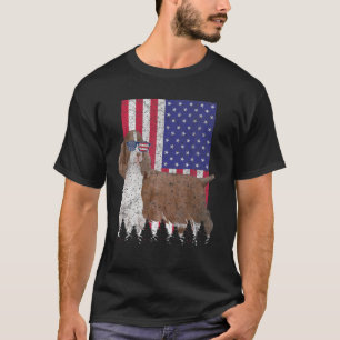 T-shirt Anglais Springer espagnol patriotique chien USA Am