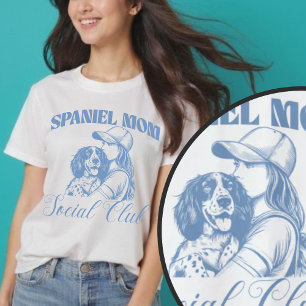 T-shirt Anglais Springer Spaniel Chien Maman Social Club F