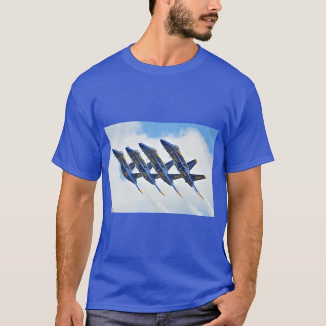 T-shirt Angles bleus (Devant)