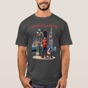 T-shirt Angleterre Buckingham Palace Guard et Bulldog