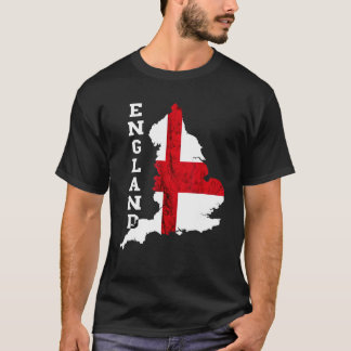 T-shirt Angleterre Carte St George's Cross Français Drapea