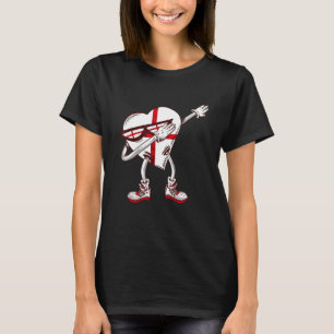 T-shirt Angleterre Cœur Dabbing Croix de Saint-Georges Ang