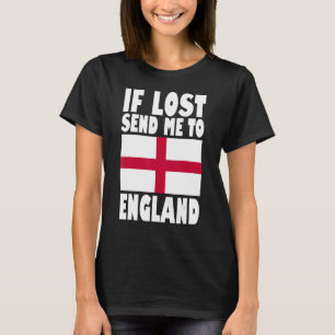 T-shirt Angleterre Drapeau Design Si perdu envoyez-moi en