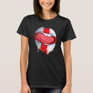 T-shirt Angleterre Fan Flag Mouth Soccer Français