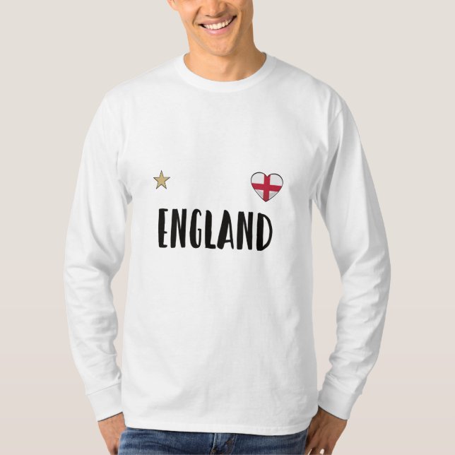 T-shirt Angleterre Fan Shirt Anglais Drapeau (Devant)