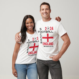 T-shirt ANGLETERRE Football Nom personnalisé 2024 TOUTE AN