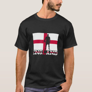 T-shirt Angleterre Joueur de football drapeau Ball Fier Fo