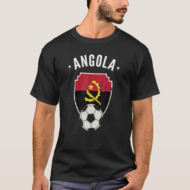 T-shirt Angola Football Angola drapeau Football Angolan Pr (Devant)