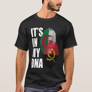 T-shirt Angolais Et Algérien Mélangent L'ADN Patrimoine Du