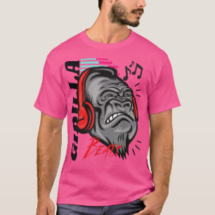 T-shirt Angry Girilla Music Enjoy Beats Graphic Monkey ani