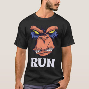 T-shirt Angry Monkey Face Dit Run Runway Miss Mood