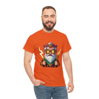 T-shirt Angry Pixelated Zeus with steampunk glasses
