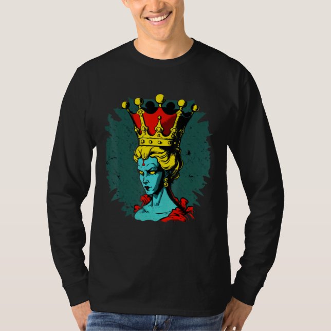T-shirt Angry Queen Chess Piece (Devant)