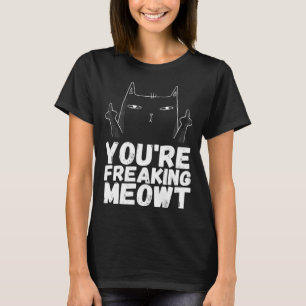 T-shirt Angrycats Sarcastique Chat Noir Chat Humour
