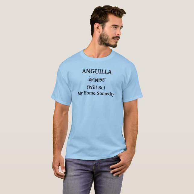 T-shirt ANGUILLA Accueil Un jour Voyage Île Pays (Devant entier)