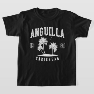 T-shirt Anguilla Palmier des Caraïbes 1980 Enfants
