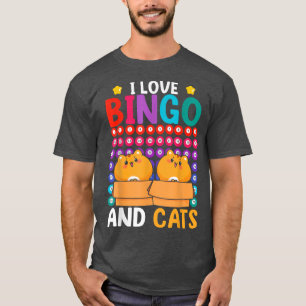 T-shirt Animal Amoureux des chats Lotto Joueur de Bingo An