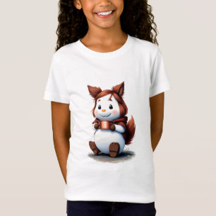 T-Shirt Animal confortable avec Café Art AI