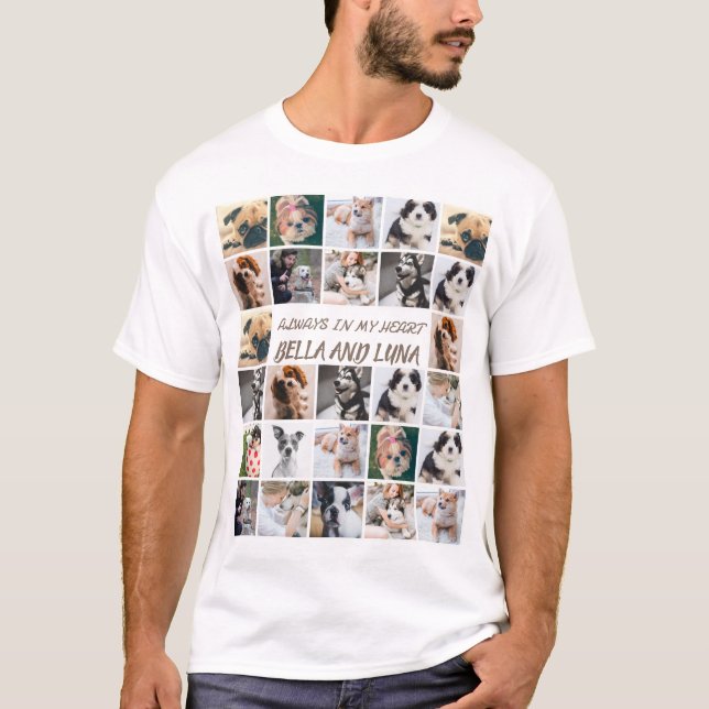 T-shirt animal de compagnie chat modèle photo collage et t (Devant)