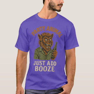 T-SHIRT ANIMAL DE FÊTE AJOUTER LE BOOZE