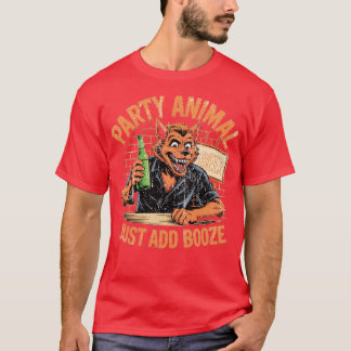 T-shirt Animal de fête juste ajouter Boze